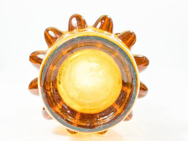 Ambrová lisovaná váza, výška 18 cm - 5