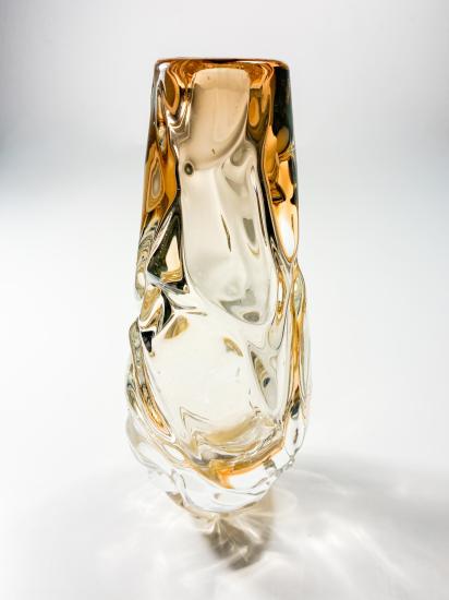 Skleněná váza barva do růžova, 23 cm - 1 Skleněná váza barva do růžova, 23 cm - 1