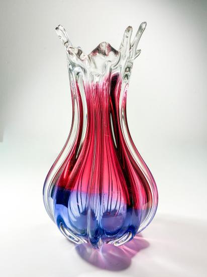 Modrofialová váza, výška 28 cm - 3 Modrofialová váza, výška 28 cm - 3
