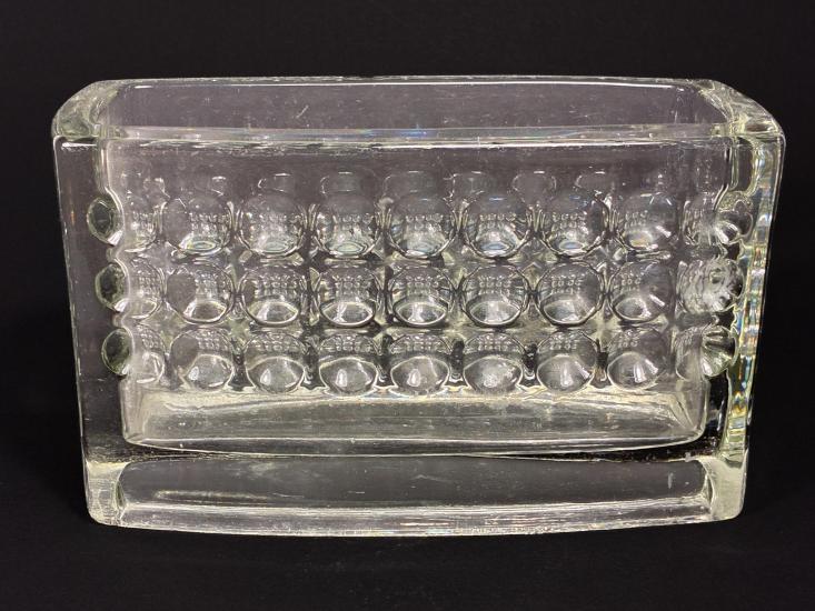 Čirá skleněná žardiniéra, délka18 cm - 4 Čirá skleněná žardiniéra, délka18 cm - 4