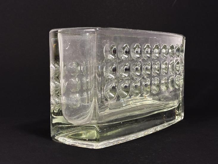 Čirá skleněná žardiniéra, délka18 cm - 3 Čirá skleněná žardiniéra, délka18 cm - 3