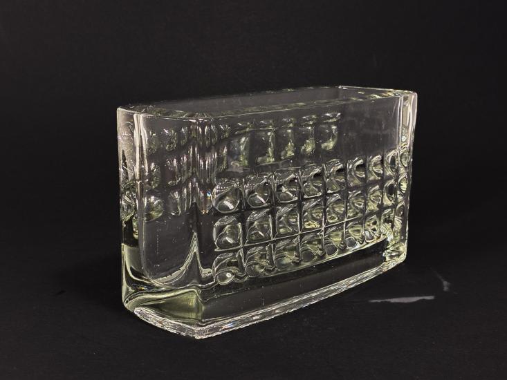 Čirá skleněná žardiniéra, délka18 cm - 3 Čirá skleněná žardiniéra, délka18 cm - 3