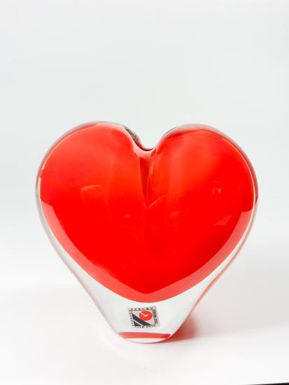 Hutní váza- srdce, 11,5 cm - 1 Hutní váza- srdce, 11,5 cm - 1