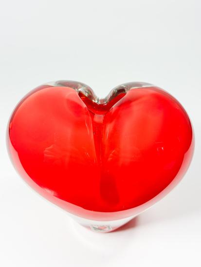 Hutní váza- srdce, 11,5 cm - 4 Hutní váza- srdce, 11,5 cm - 4