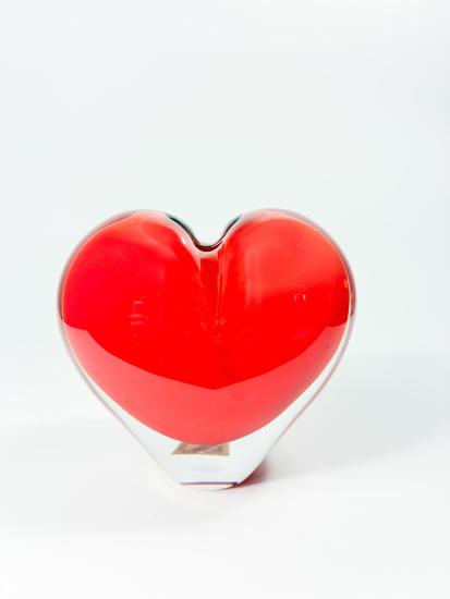 Hutní váza- srdce, 11,5 cm - 3 Hutní váza- srdce, 11,5 cm - 3