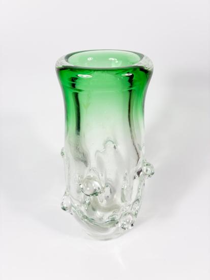 Váza se zeleným žíháním, výška 25 cm. - 3 Váza se zeleným žíháním, výška 25 cm. - 3