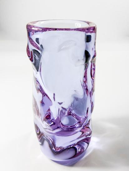 Alexandritová váza z hutního skla, výška 20 cm - 4 Alexandritová váza z hutního skla, výška 20 cm - 4