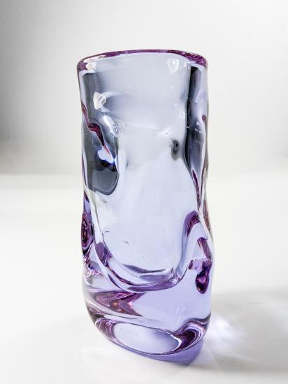 Alexandritová váza z hutního skla, výška 20 cm - 3 Alexandritová váza z hutního skla, výška 20 cm - 3
