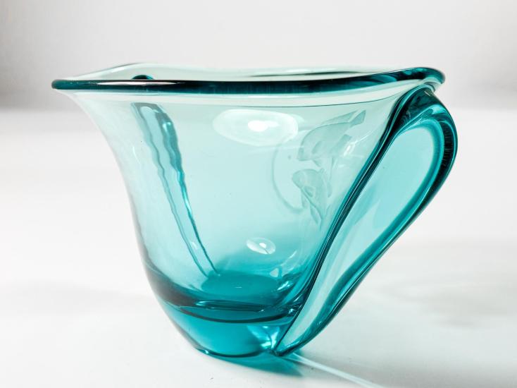 Hutní mísa s rytinou ryb, průměr 20 cm - 3 Hutní mísa s rytinou ryb, průměr 20 cm - 3