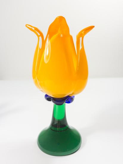 Žlutý tulipán- svícen, výška 18 cm - 3 Žlutý tulipán- svícen, výška 18 cm - 3
