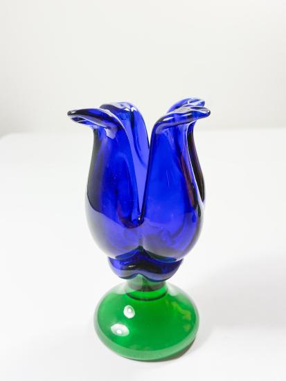 Svícen tulipán- modrý, výška 11,5 cm - 1 Svícen tulipán- modrý, výška 11,5 cm - 1