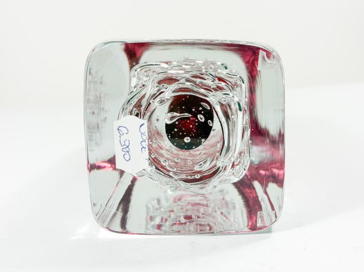 Whirpool skleněná váza čirá, růžová, 17,5 cm - 6 Whirpool skleněná váza čirá, růžová, 17,5 cm - 6