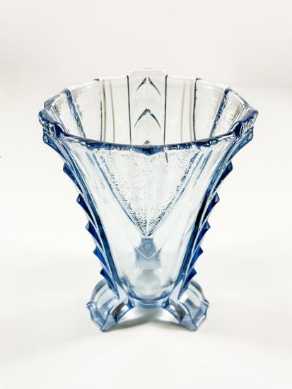 Modrá art deco váza, 21 cm - 3 Modrá art deco váza, 21 cm - 3