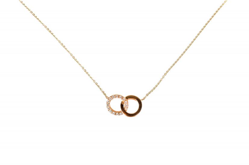 Zlatý náhrdelník s diamanty