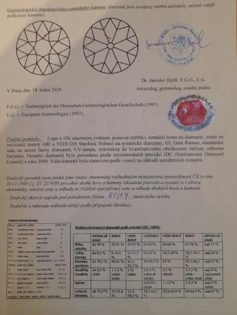 Starožitný zlatý prsten s diamantem 0,49 ct, vel. 54,5