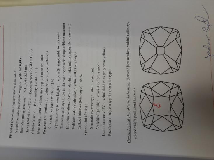 Zlatý prsten s diamanty, vel. 56