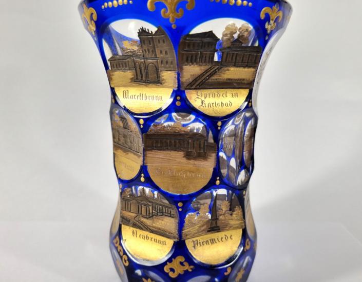 Biedermeier Carlsbad - lázeňský pohár