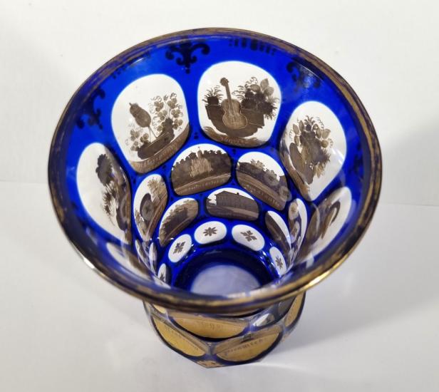 Biedermeier Carlsbad - lázeňský pohár
