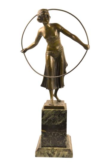 Art deco, žena s kruhem