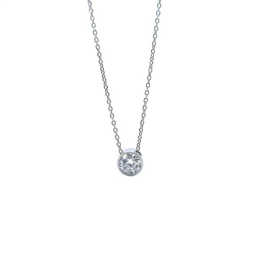 Zlatý řetízek s přívěsem, briliant 0,72 ct
