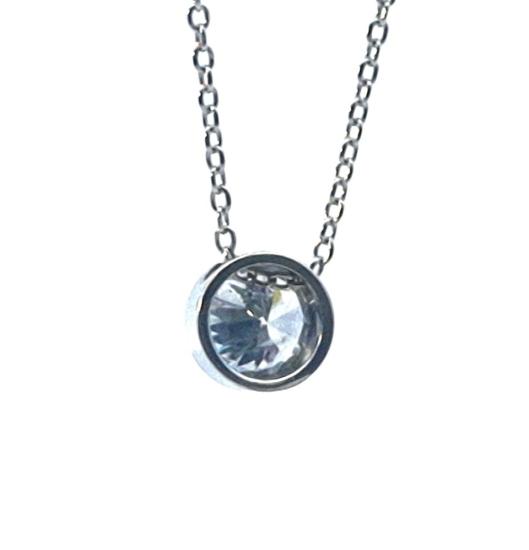 Zlatý řetízek s přívěsem, briliant 0,72 ct