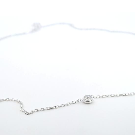 Zlatý náhrdelník s diamantem - originál Cartier, 3,16 g