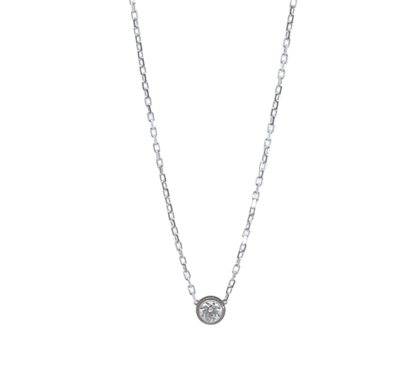 Zlatý náhrdelník s diamantem - originál Cartier, 3,16 g