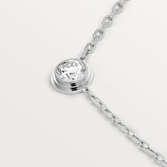 Zlatý náhrdelník s diamantem - originál Cartier, 3,16 g