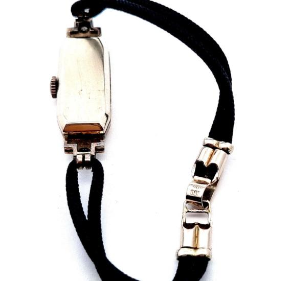 Zlaté dámské hodinky s diamanty - Art deco