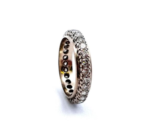 Zlatý prsten s diamanty 1,4 ct, vel. 54