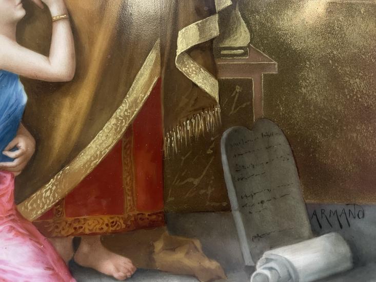 Sakrální malba na porcelánu s Ježíšem
