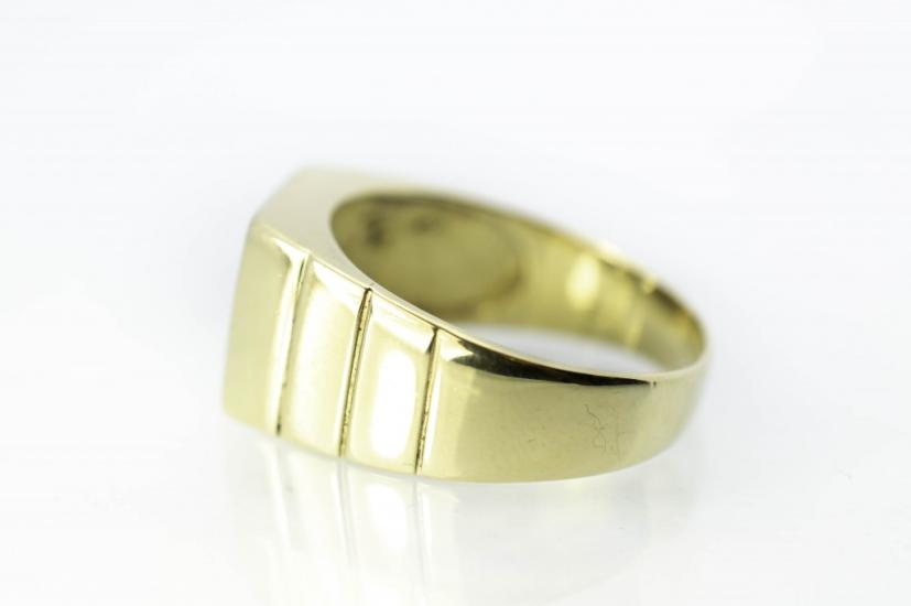 Zlatý pánský prsten se zirkony, vel. 65