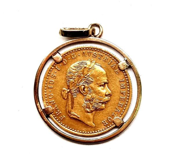 Zlatý přívěšek dukát Franc Josef 1915
