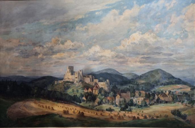 Zřícenina hradu Rábí, 210 x 144 cm