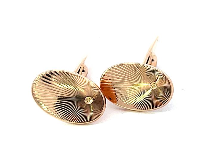 Starožitné manžetové knoflíky v růžovém zlatě, 3,85 g Starožitné manžetové knoflíky v růžovém zlatě, 3,85 g