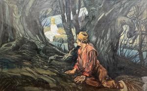 Lesní víla ve svitu luny