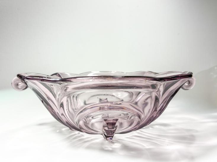 Fialová Art Deco mísa, průměr 27 cm - 3 Fialová Art Deco mísa, průměr 27 cm - 3