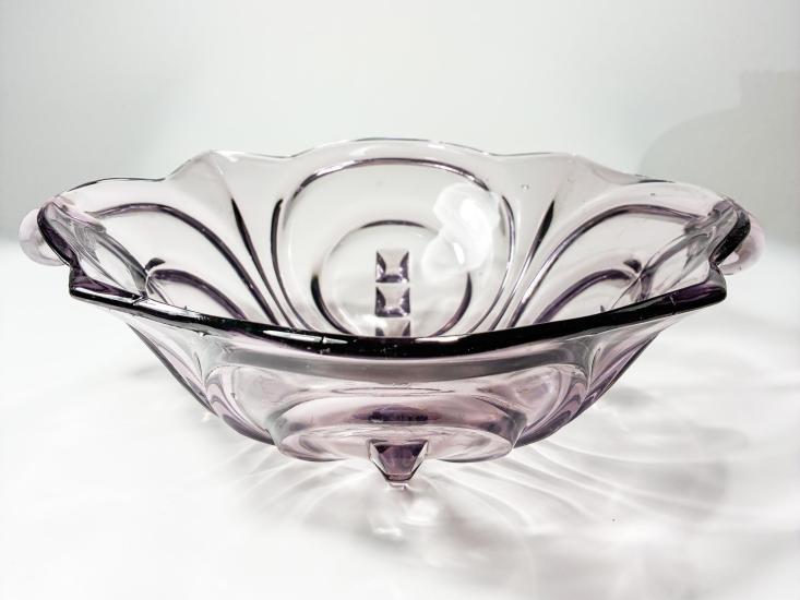 Fialová Art Deco mísa, průměr 27 cm - 1 Fialová Art Deco mísa, průměr 27 cm - 1