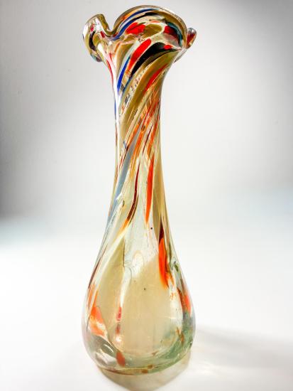 Váza - brokové sklo, výška 32 cm - 3 Váza - brokové sklo, výška 32 cm - 3