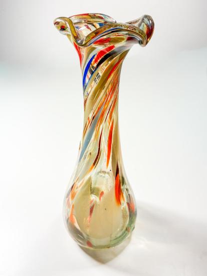 Váza - brokové sklo, výška 32 cm - 4 Váza - brokové sklo, výška 32 cm - 4