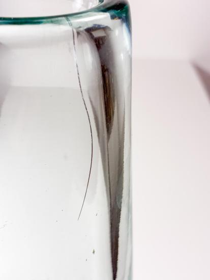 Hutní váza se zelenými akcenty, 36 cm - 5 Hutní váza se zelenými akcenty, 36 cm - 5