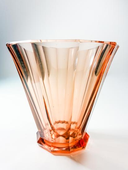 Rosalínová váza- Art Deco, průměr 17 cm - 1 Rosalínová váza- Art Deco, průměr 17 cm - 1