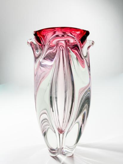 Hutní váza přechod do růžové, 24 cm - 3 Hutní váza přechod do růžové, 24 cm - 3