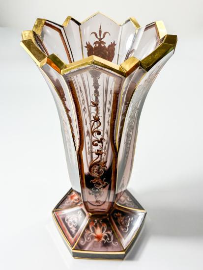 Starožitná váza ze zlacením, 23 cm - 4 Starožitná váza ze zlacením, 23 cm - 4