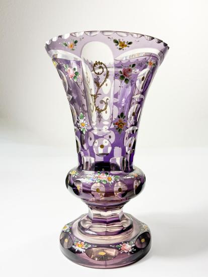 Starožitná váza Biedermeier, výška 23 cm - 1 Starožitná váza Biedermeier, výška 23 cm - 1