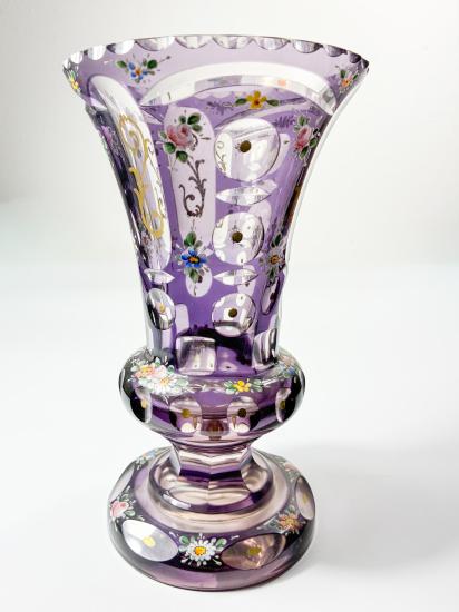Starožitná váza Biedermeier, výška 23 cm - 3 Starožitná váza Biedermeier, výška 23 cm - 3