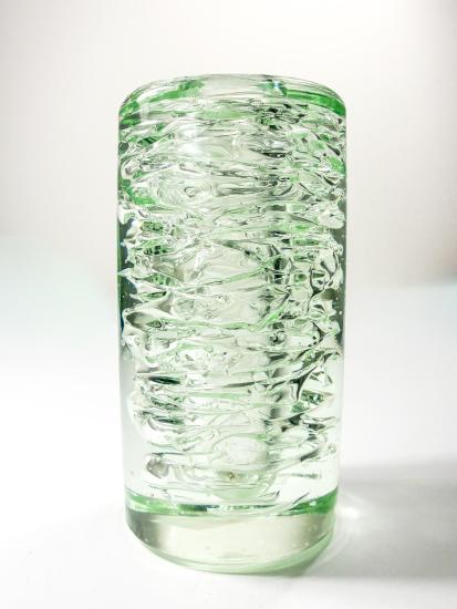 Whirlpool skleněná váza čirá, světlezelená, 17 cm - 1 Whirlpool skleněná váza čirá, světlezelená, 17 cm - 1