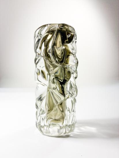 Váza hutní sklo - kouřová, 18 cm - 1 Váza hutní sklo - kouřová, 18 cm - 1