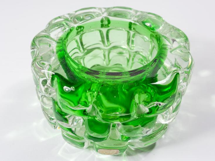 Váza z hutního skla, zelená, 19 cm - 3 Váza z hutního skla, zelená, 19 cm - 3