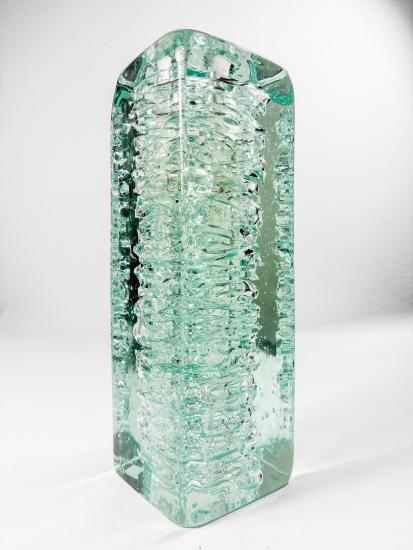 Whirpool skleněná váza čirá, tyrkysová, 25 cm - 3 Whirpool skleněná váza čirá, tyrkysová, 25 cm - 3